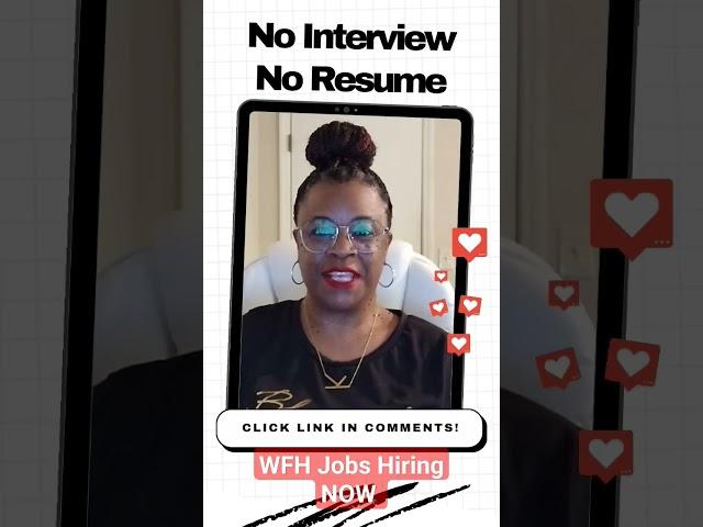 No Interview, No Resume Needed Work From Home!!! #nointerviewjobs  #remotejobs2023 #remotejobs