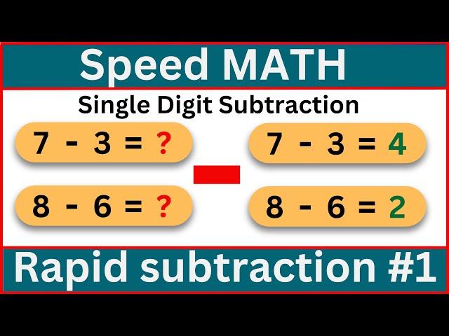 The FASTEST Way to Ace Subtraction Challenges