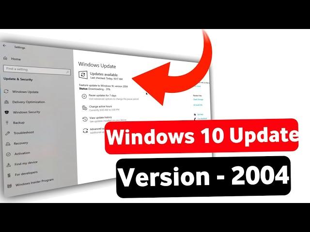 Official Windows 10 New Update Version 2004 