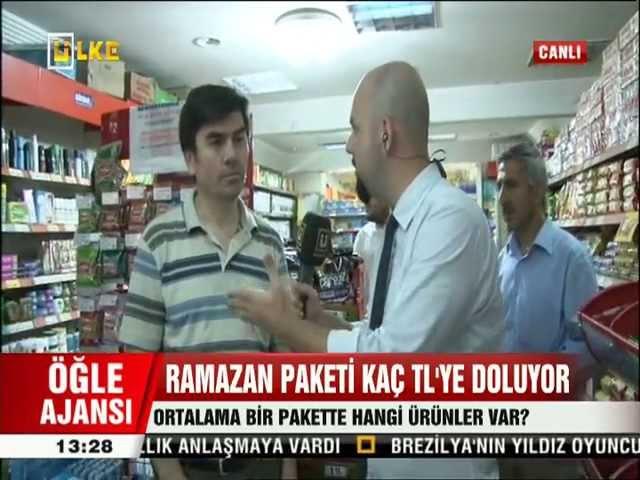 Ramazan Kumanyaları ve Alışverişi başladı Erman YAPAN ülke tv 3G ile canlı bağlantı