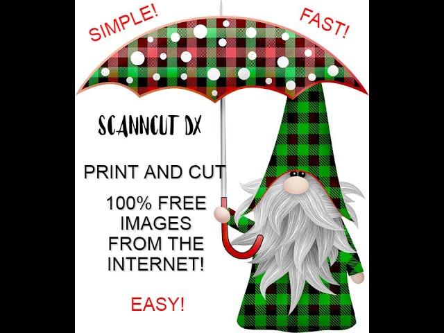 SCANNCUT DX   PRINT AND CUT ANY FREE IMAGE! SEE NOTES UNDER VIDEO   GET PREMIUM PACK 2, NOT 1