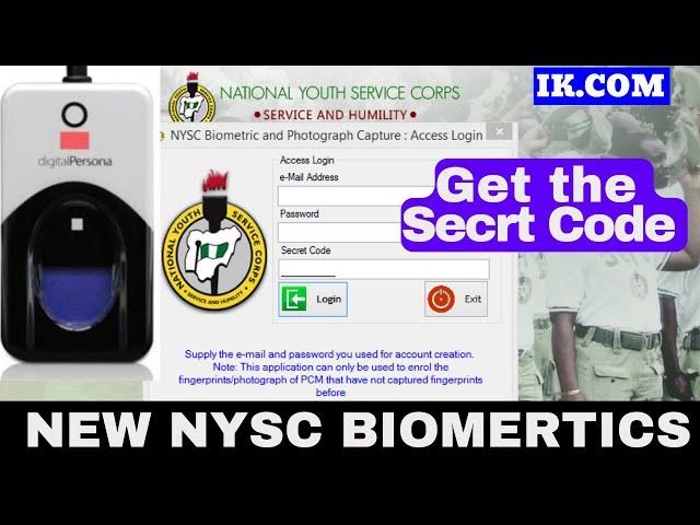 NYSC New Biometric | How to Capture Fingerprint and Passport for NYSC | Free NYSC Secret Code