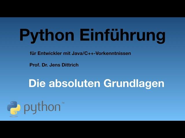 Python Einführung: die absoluten Grundlagen