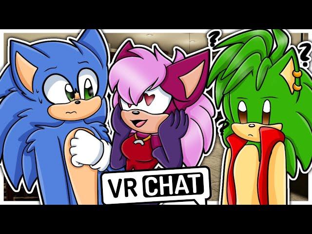 Movie Sonic Meets Sonia And Manic In VR CHAT!! (Ft. Modern Sonic)