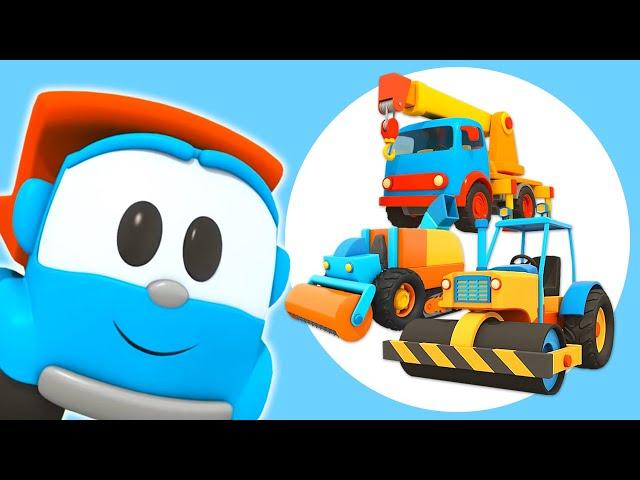 Car cartoon full episodes & street vehicles for kids - Leo the truck & toy trucks for kids.