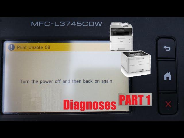 Brother MFC Printer 0b error. Print Unable 0B. Turn the Printer Off then Back on Again. PART 1