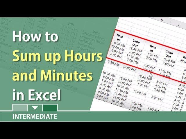 Sum up hours and minutes in Excel by Chris Menard