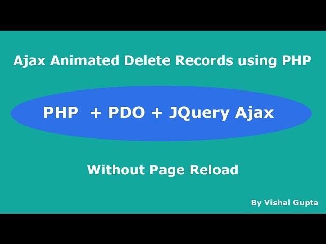 Ajax Animated Delete Records using PHP Without Page Reload