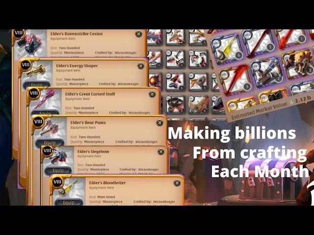 A day in life of end game crafter - How I make billions monthly from crafting  :  Albion Online