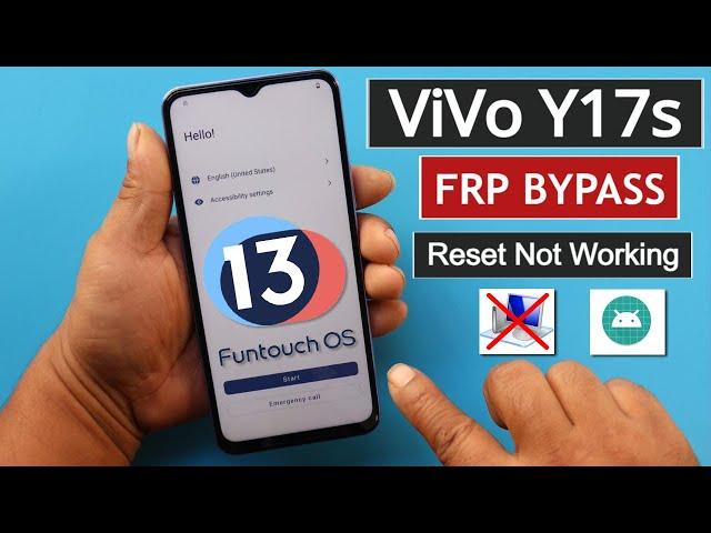 ViVo Y17s Android 13 Frp Bypass/Unlock Google Account Lock Without Pc | Without Factory Test Apk