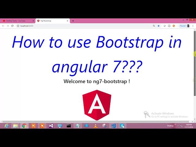 How to use bootstrap in Angular 7