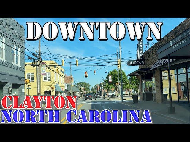 Clayton - North Carolina - 4K Downtown Drive