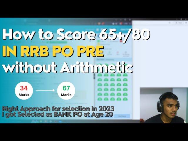 Strategy To Score 65+ Without Arithmetic in RRB PO 2023 | Bank PO Yash Verma