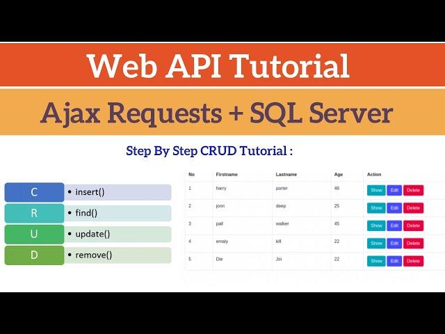 Web API CRUD Operations Using AJAX and SQL Server