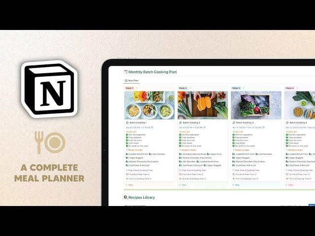 Simplify Your Meal Planning with a Notion Meal Planner Template! ️