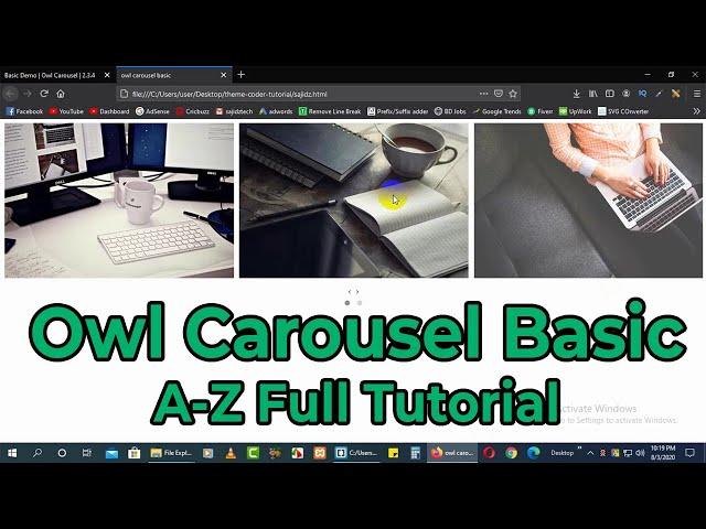 Owl Carousel Slider-A-Z Basic Tutorial-2020 Latest Update