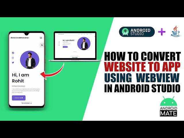 How to convert website into an Android App using WebView in Android Studio 