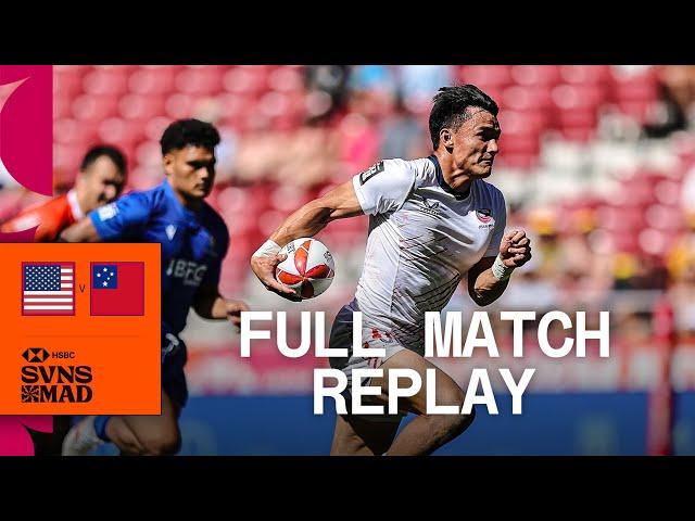 HUGE victory under pressure! | USA v Samoa | HSBC Madrid Sevens