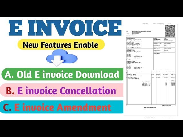 New Features on E invoice portal l Download, Cancellation, Amendment l #einvoice