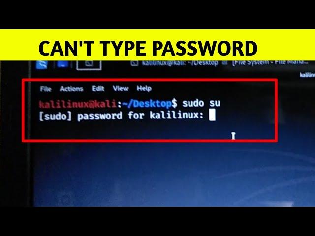 Password Not Typing Ubuntu Linux | Kali Linux Password Can't Typing Solved