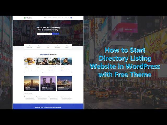 How to Make Directory Listing Website for Free? Citadela Theme Customization Tutorial