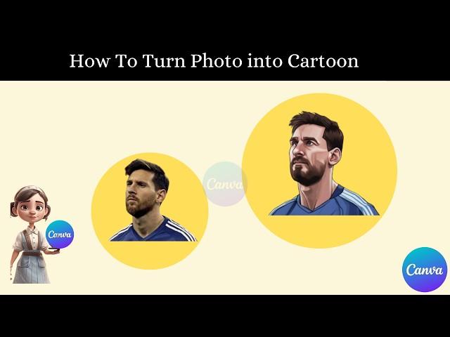 Turn PHOTO into CARTOON in Canva | Canva Tutorial