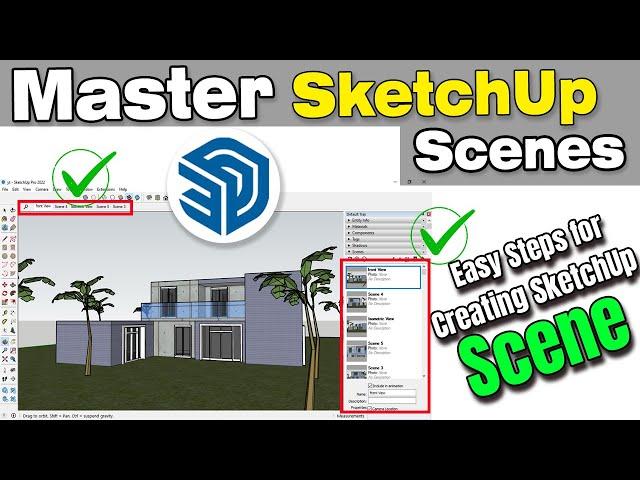 How to create scene in sketchup | add scene in sketchup | make scene in sketchup |sketchup animation