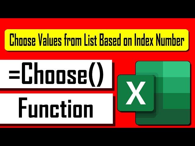 How to Use CHOOSE Function in Excel