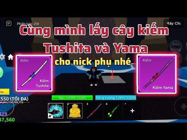 [Roblox Fruit] Cùng mình đi lấy Cây kiếm Tushita và Cây Yama cho nick phụ