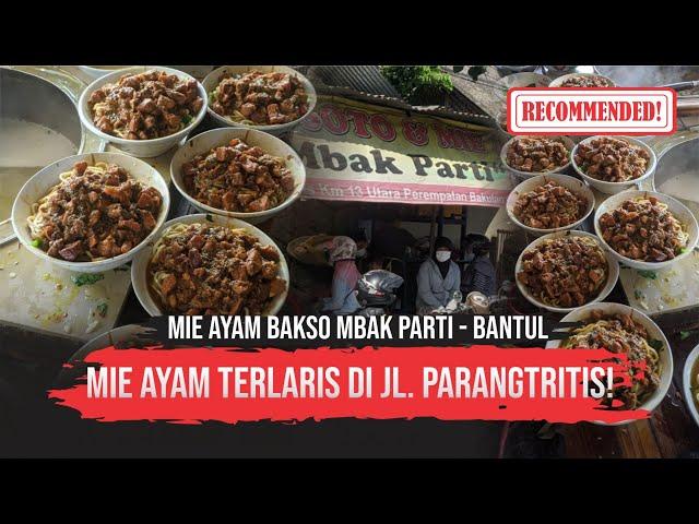 MIE AYAM TERLARIS DI JL. PARANGTRITIS, MIE AYAM BAKSO MBAK PARTI! ASLI ENAK BANGET!