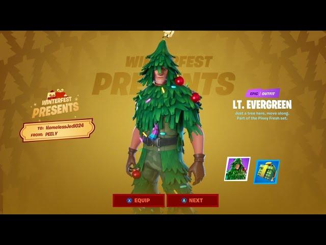 Opening All 14 Presents In One Video (by HomelessJedi024) [Winterfest Fortnite Chapter 2 Season 1]