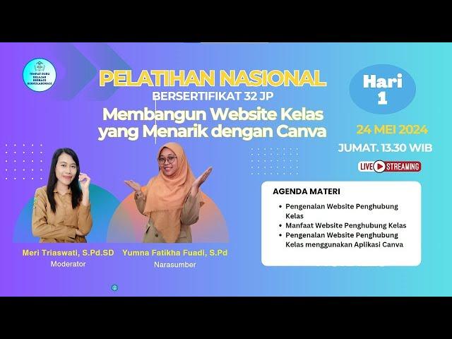 DAY 1 DIKLAT NASIONAL 32JP Membangun Website Kelas yang Menarik dengan Canva