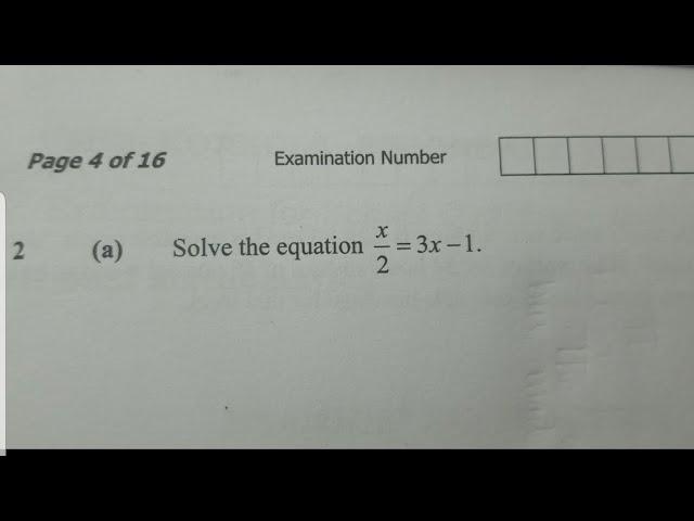 Solve the equation