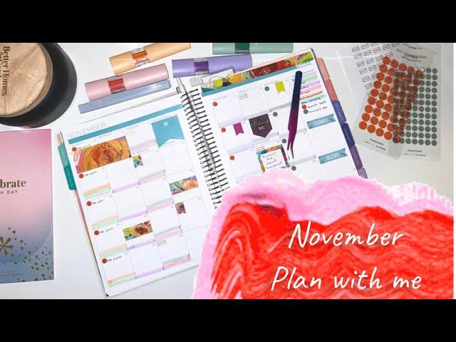 November Plan with me | Plum Paper Planner | Organize your life | Erin Condren  #productivity