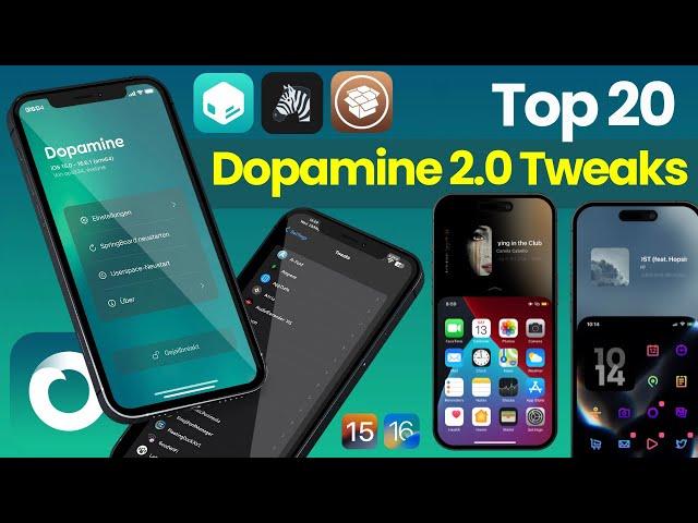 Top 20 Dopamine 2.0 Tweaks for iOS 15.0 – iOS 16.6.1 [Dopamine Compatible] Best Jailbreak Tweaks