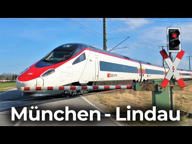 Mit Neigetechnik zum Bodensee | Führerstandsmitfahrt: München - Lindau Reutin | SBB Astoro - ETR 610