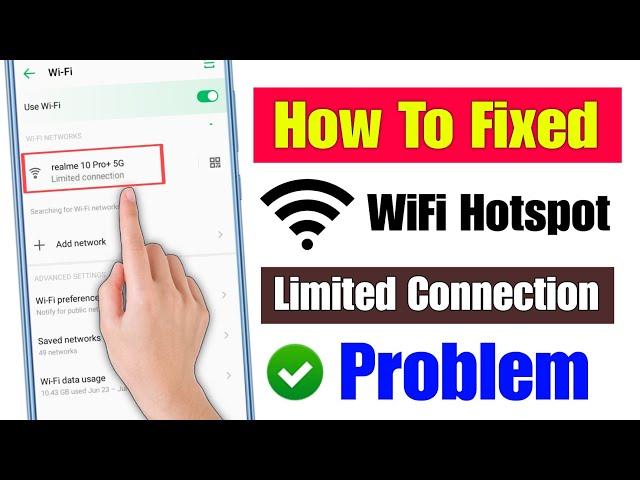 how to fix wifi limited connection problem | hotspot limited connection problem | limited connection