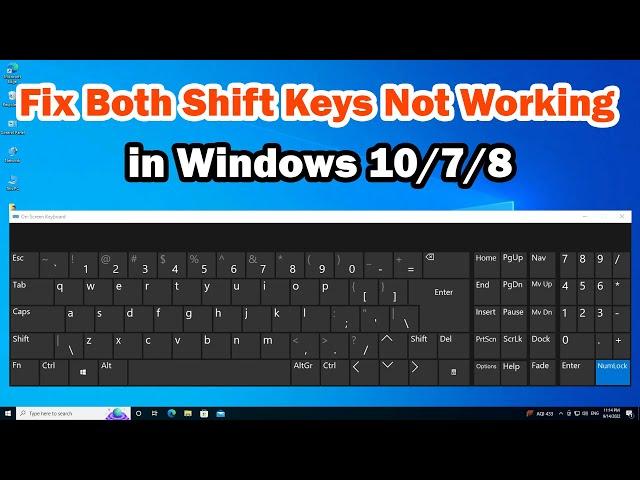 How to Fix Both Shift Keys Not Working Windows 10/7/8 | Shift Keys Not Working