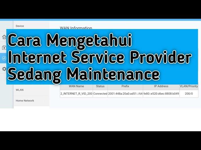 Cara Mengetahui Apakah Internet Service Provider Sedang Maintenance