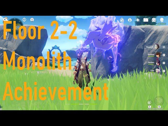 Floor 2-2 monolith achievement [My Precious] Genshin Impact