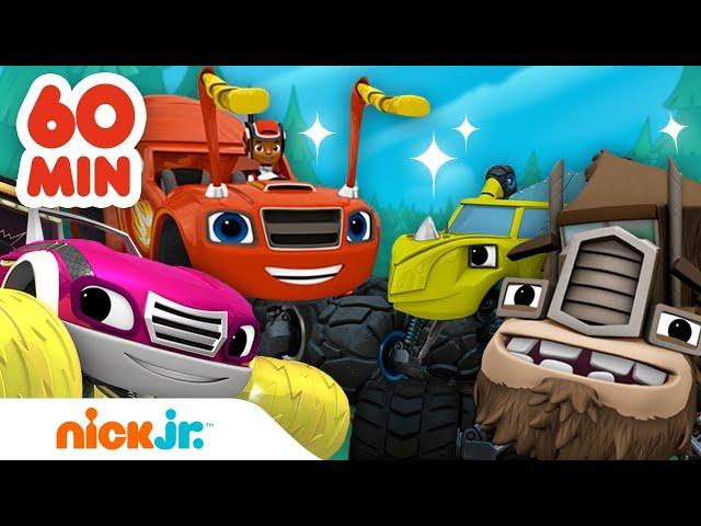 Blaze en de Monsterwielen | 1 uur lang Blaze, Watts, Zeg & Gasquatch! | Nick Jr. Nederland