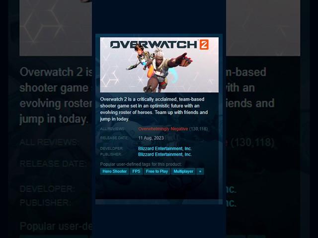 Positive review is not available in your region - Overwatch 2 Russian Steam Reviews #shorts