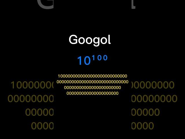 Googol and Googolplex