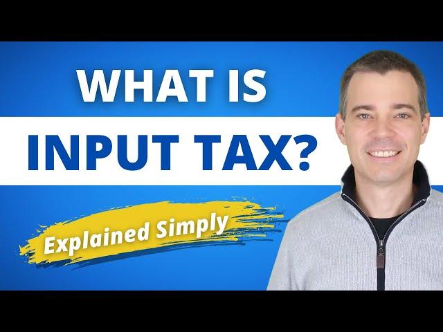 What Does Input Tax Mean?