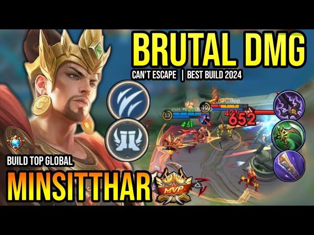 MINSITTHAR BEST BUILD 2024 | BUILD TOP GLOBAL MINSITTHAR GAMEPLAY | MOBILE LEGENDS