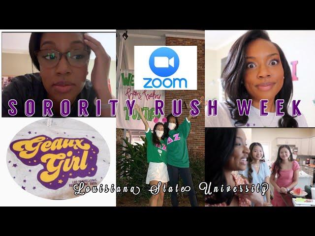 SORORITY RECRUITMENT WEEK VIRTUAL |LOUISIANA STATE UNIVERSITY |VLOG +OUTFITS +BID DAY