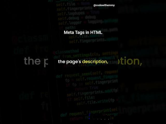 Meta Tags in HTML