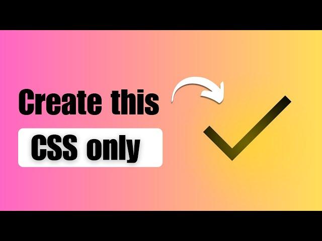 How to create check icon with css only