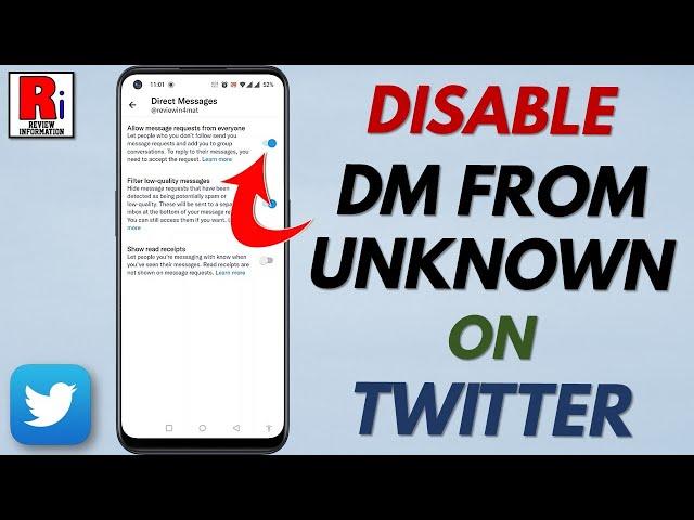 How to Disable Direct Message Requests from Unknown Person on Twitter