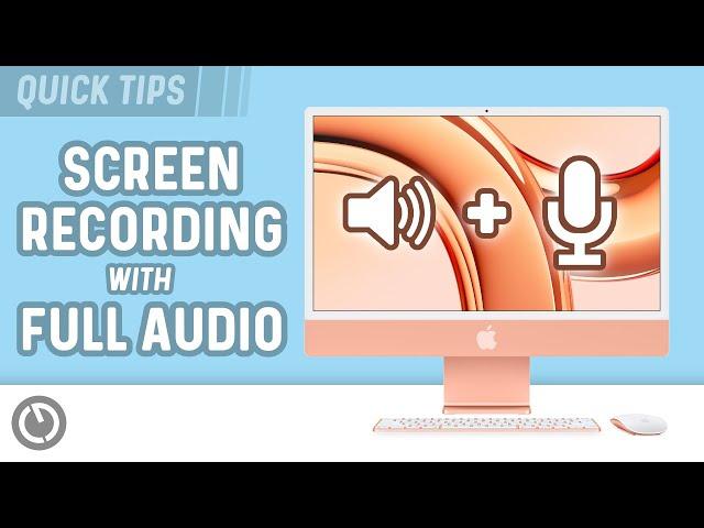 RECORD YOUR MAC SCREEN with AUDIO and MICROPHONE